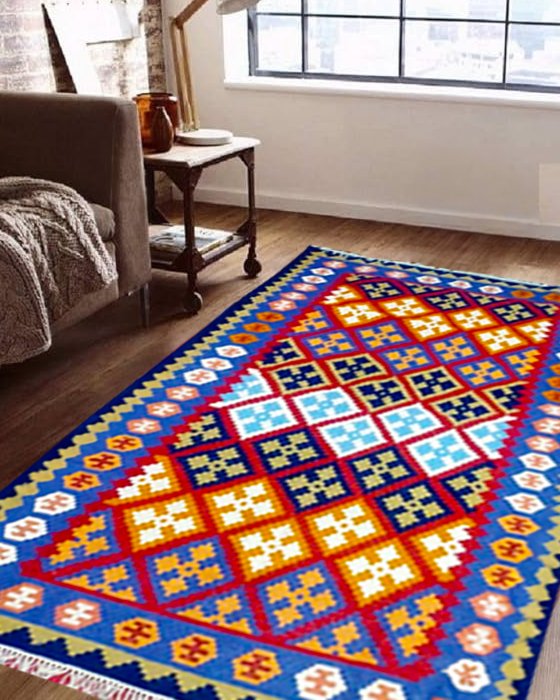 Handmade Cotton-Wool Durrie