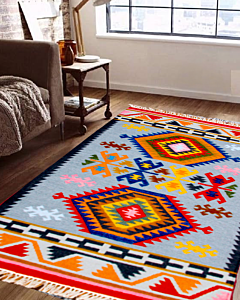 Handmade Cotton-Wool Durrie